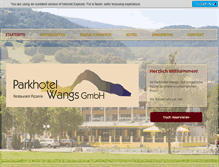 Tablet Screenshot of parkhotel-wangs.ch
